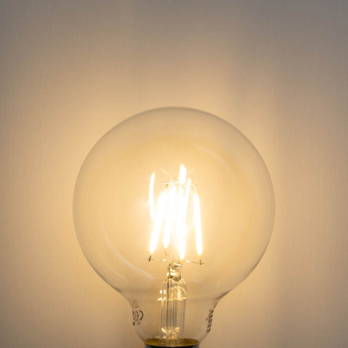 Set van 5 E27 dimbare LED lamp G95 5W 450 lm 2700K