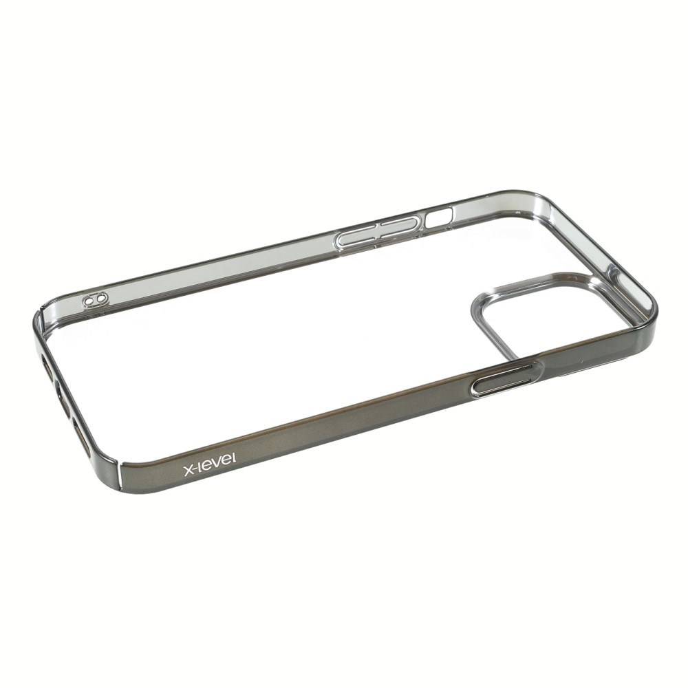 iPhone 13 Pro Hardcase Hülle mit Galvanisiertem Rahmen - Grün / Transparent