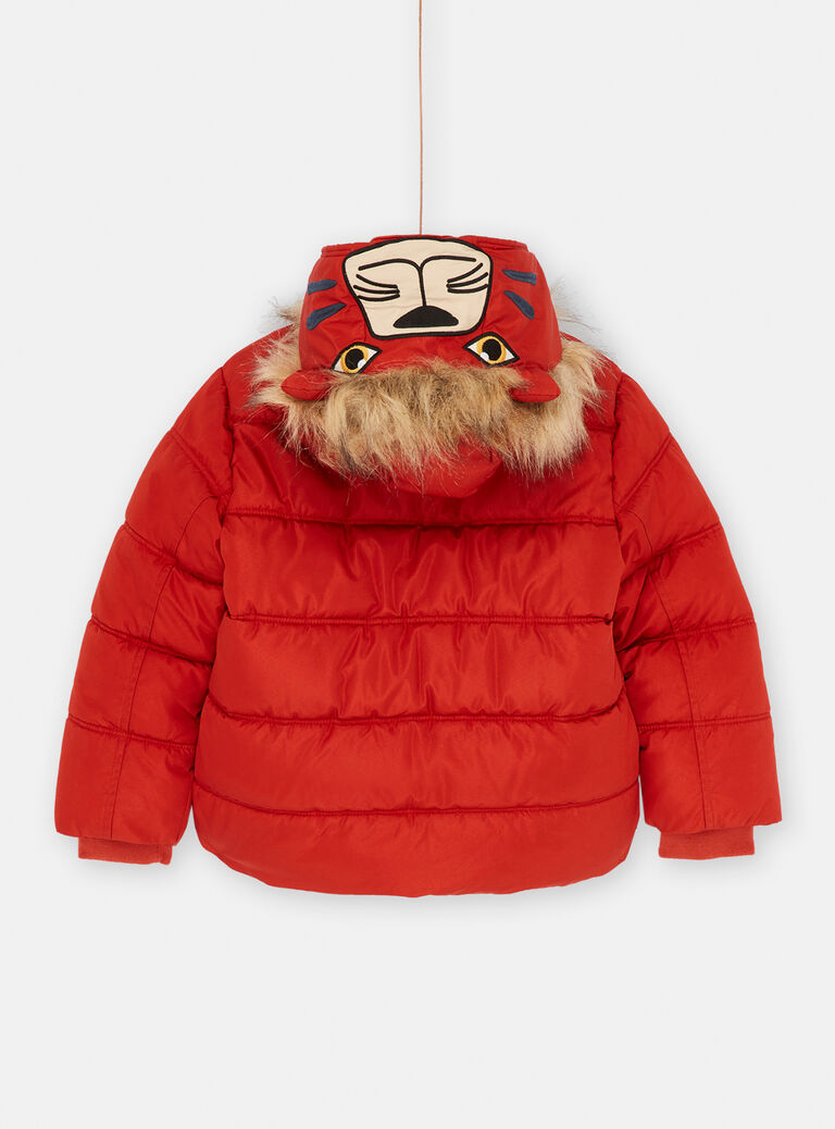 Doudoune à capuche rouge
