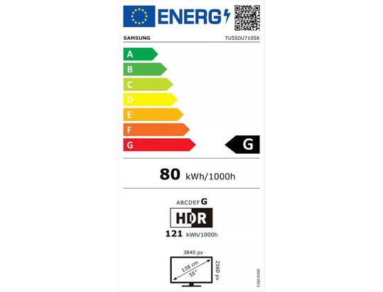 SAMSUNG - TV LED 4K 138 cm TU55DU7105