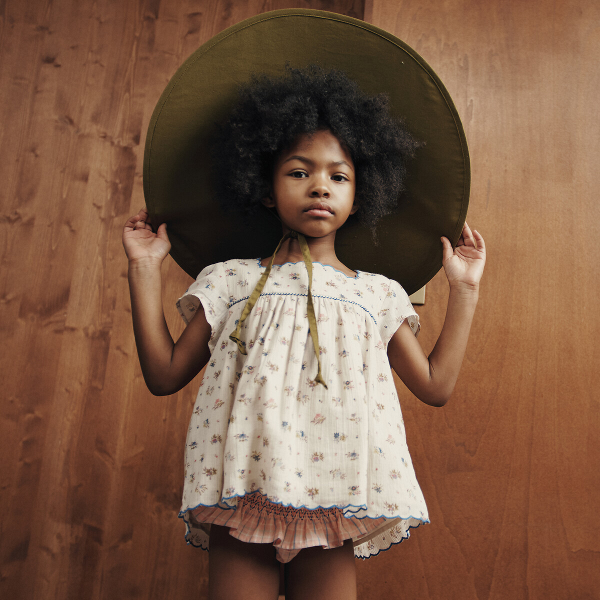 EMILE & IDA X LA REDOUTE<br>Calcinhas bufantes de algodão com estampa xadrez
