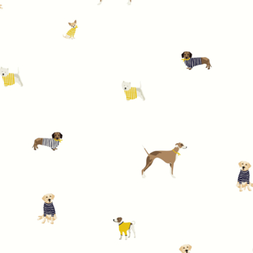 Behangstaal vliesbehang Joules Harbour Dogs (dessin 118560)