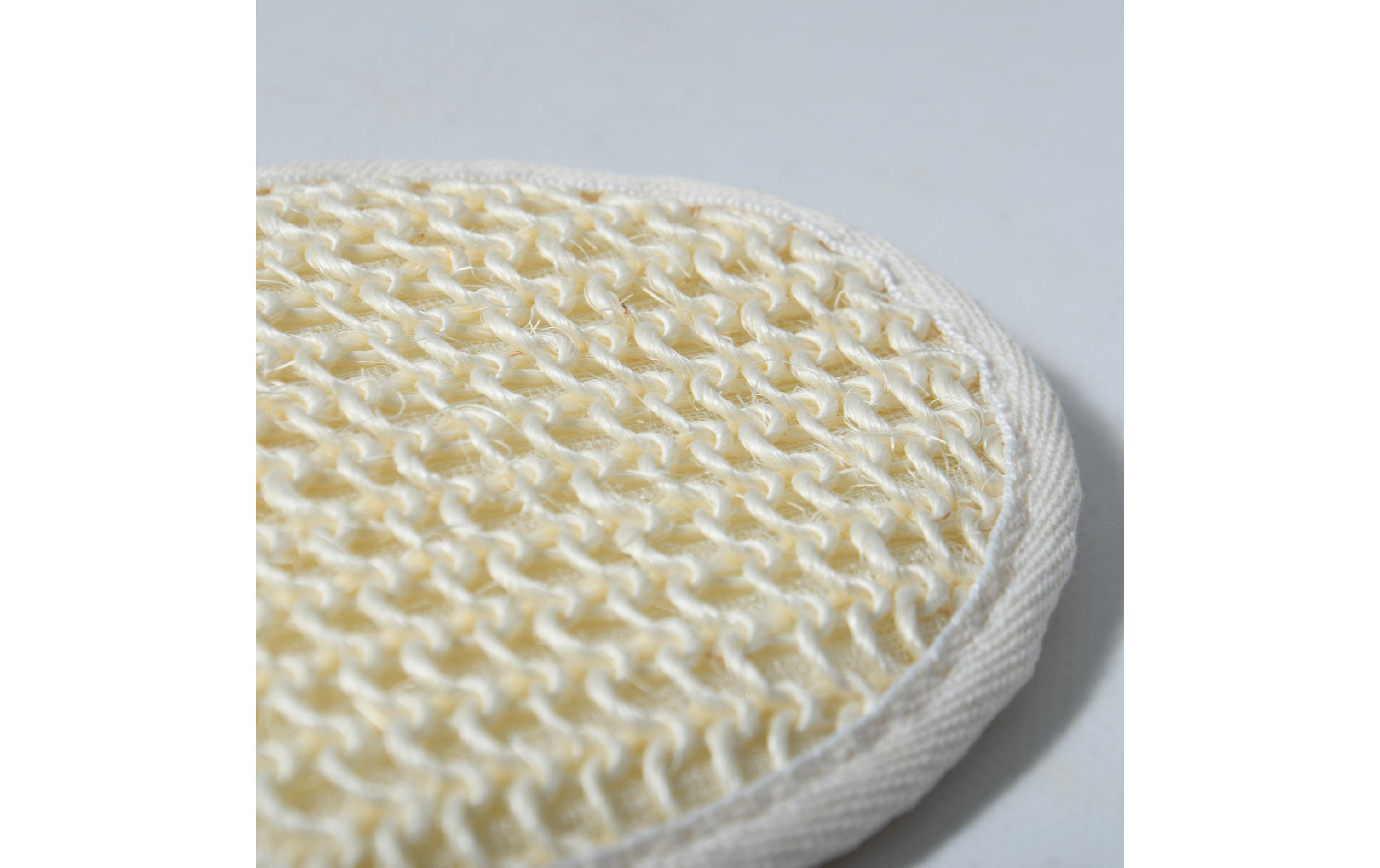 Peelingschwamm aus Sisal 20 x 13.5 cm, WeissBadeschwamm