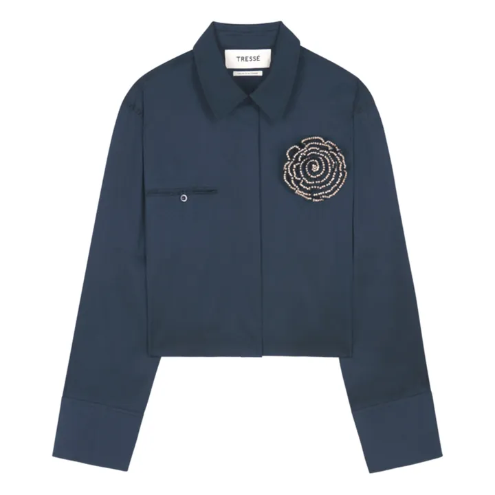 Tressé Chemise Clam | Bleu marine