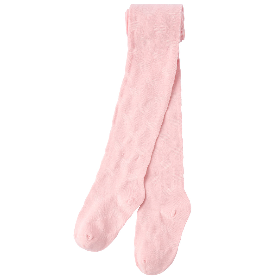 Topolino 2 Mädchen Strumpfhosen mit Ajour-Muster weiss / rosa