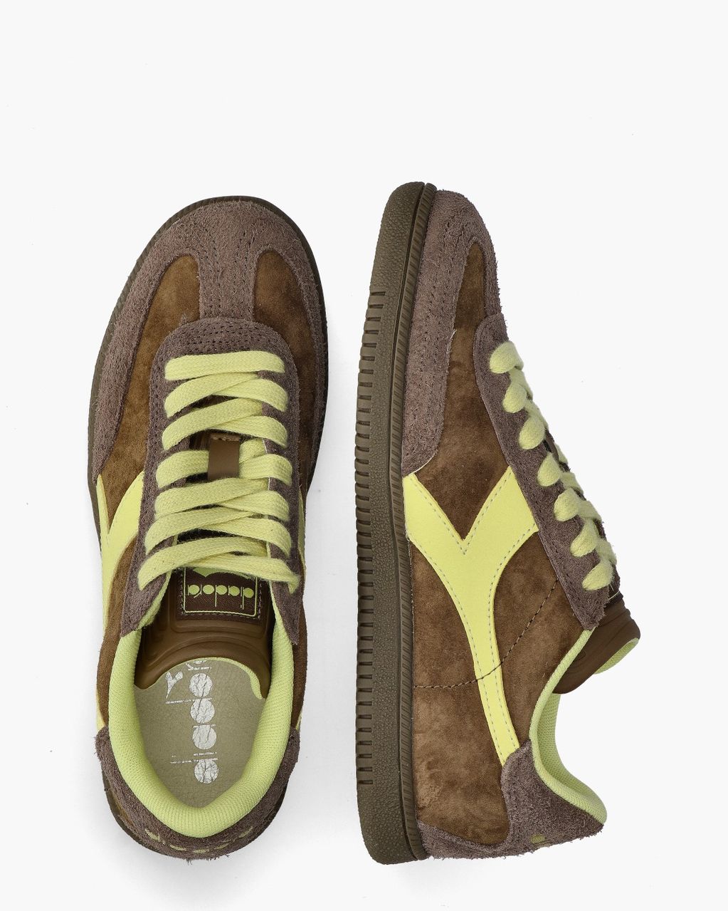 Diadora Sport Trainer Hairy Bruin/Geel Damessneakers