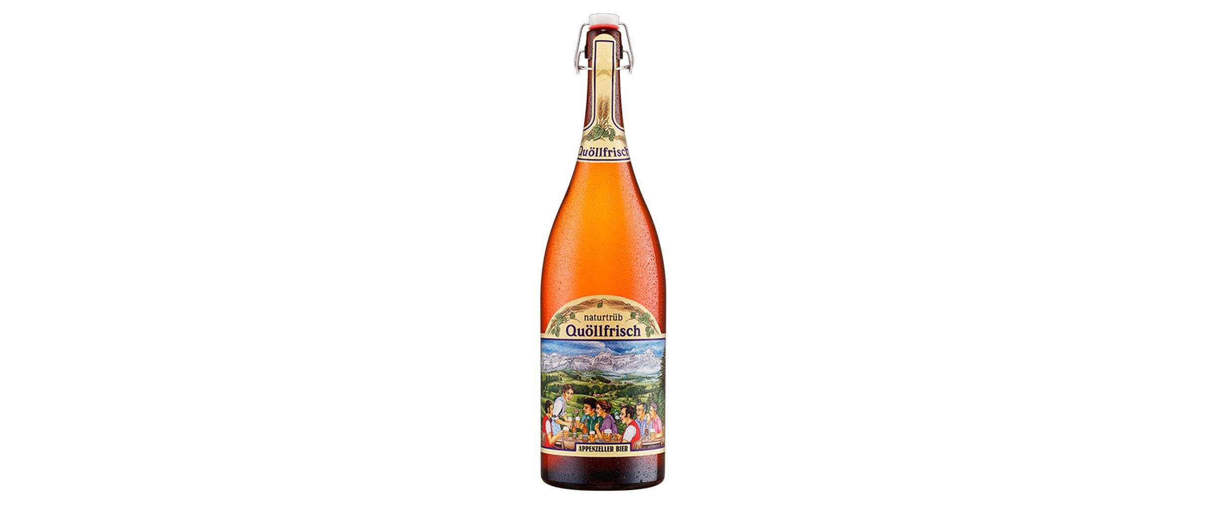 Bier Quöllfrisch naturtrüb 3 lNaturtrübes Lagerbier in der XXL-Flasche