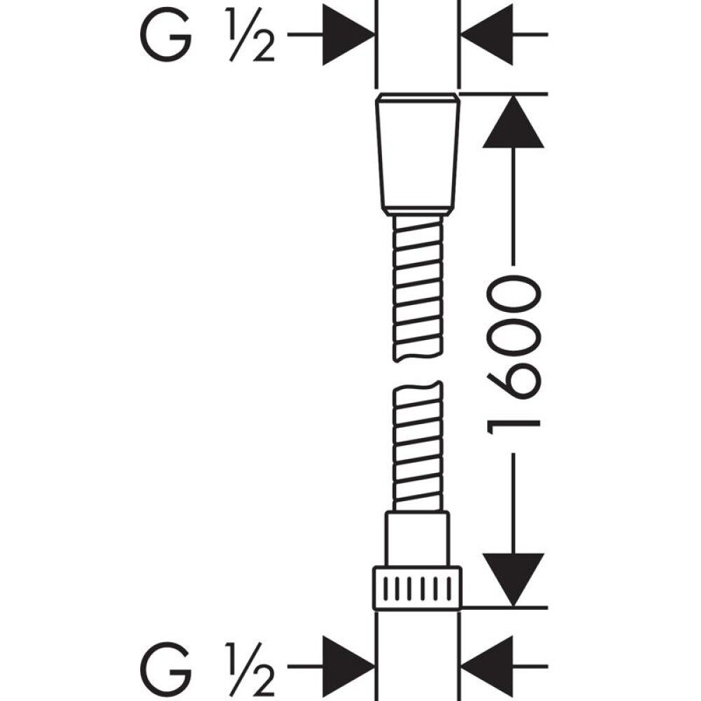 DUSJSLANGE HANSGROHE METAFLEX 160CM