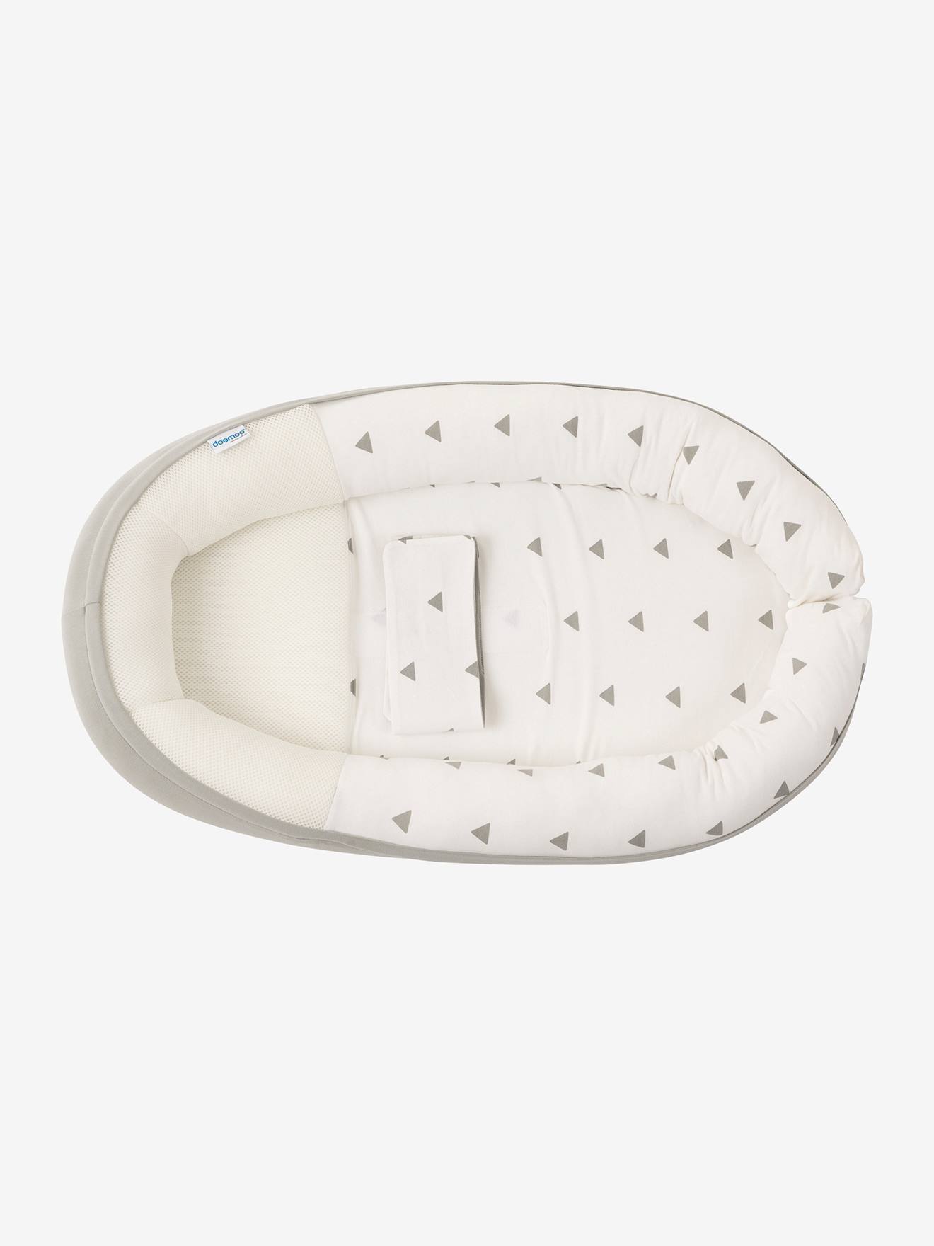 Cama redutora conversível BABYMOOV Doomoo Cocoon, cinza escuro, lisa com estampas