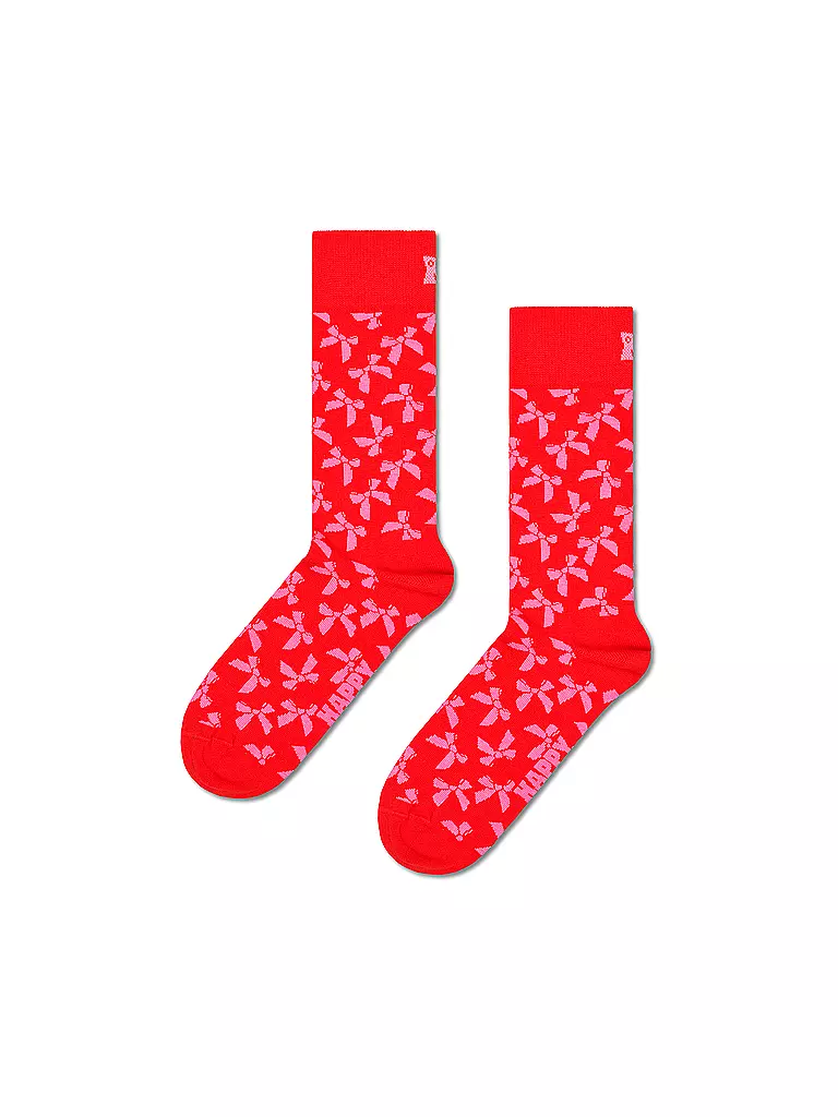 HAPPY SOCKS Damen Socken BOW 36-40 red rot