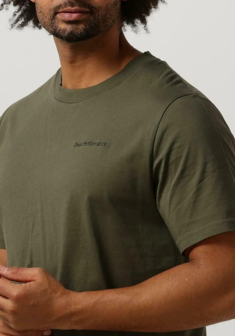 PEAK PERFORMANCE groene peak performance t-shirt m original small logo tee