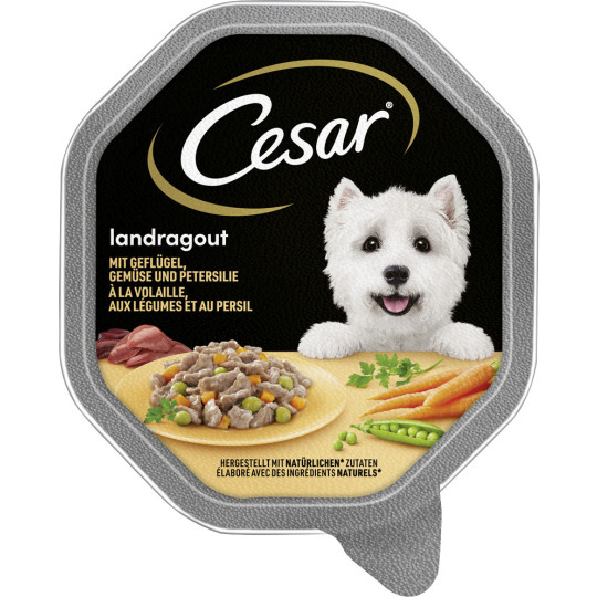 Cesar Landragout mit Geflügel,Gemüse und Petersilie 150G