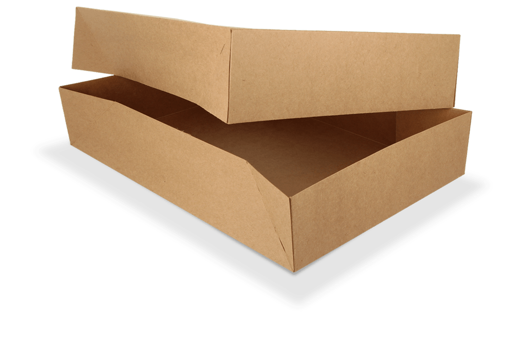 Kraft Cateringdozen met venster 46x32x8cm middel BIO