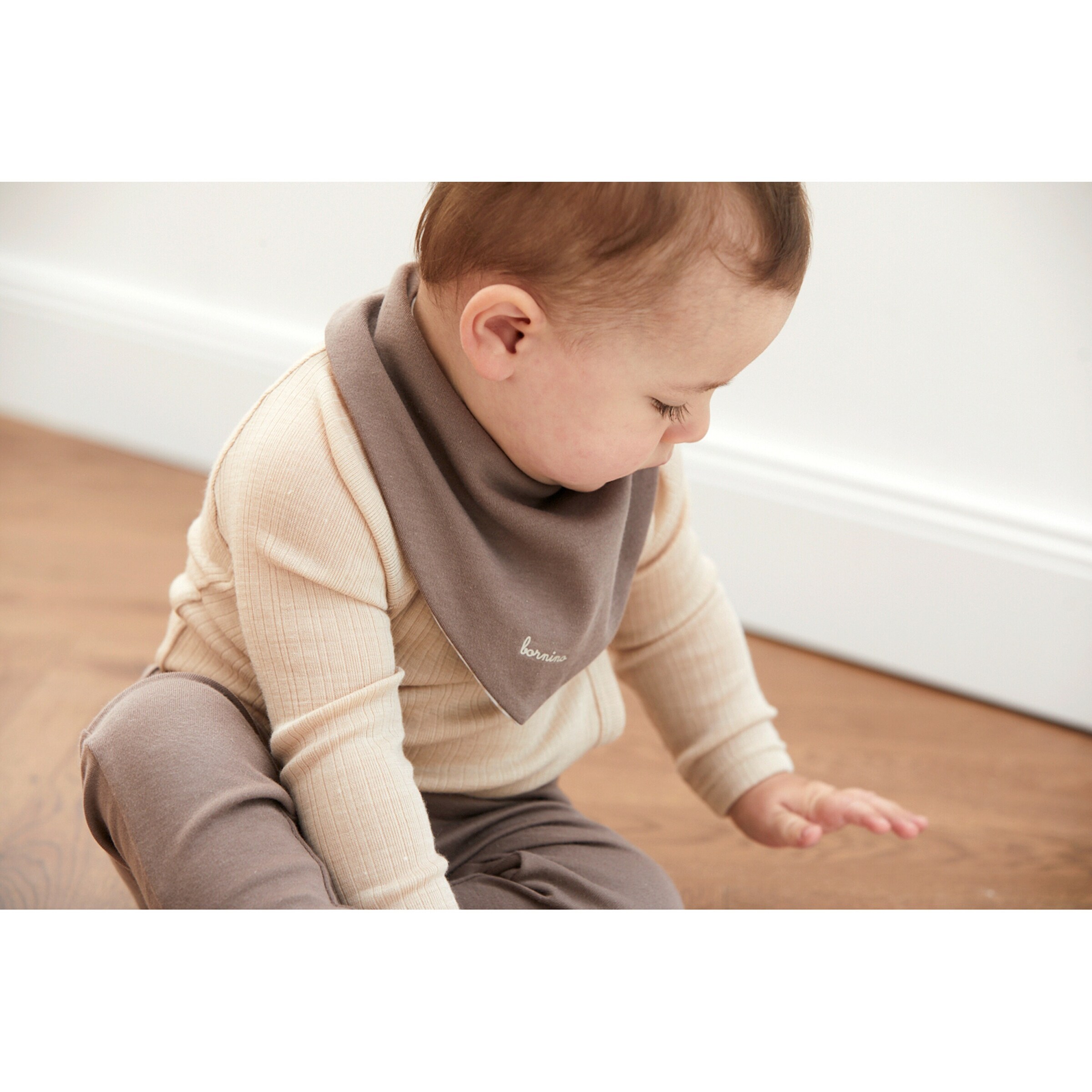 Bornino - Lieblinge 3er-Pack Wende-Dreieckstücher beige/braun/schwarz