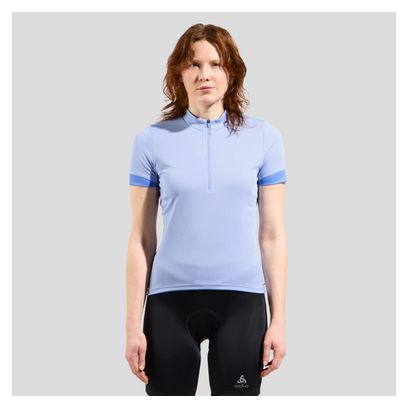 Maillot Manches Courtes Femme Odlo Essentials 1/2 Zip Bleu