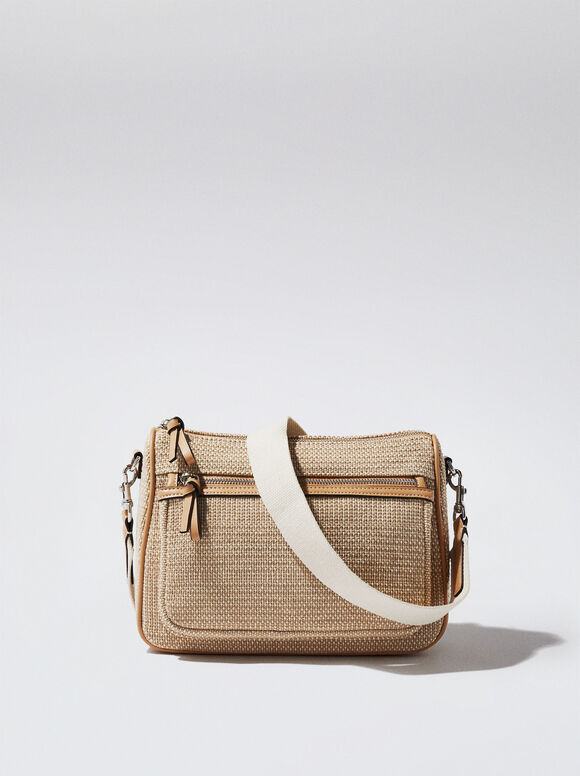 Bolsa Bandolera Asa Tejido - Bege