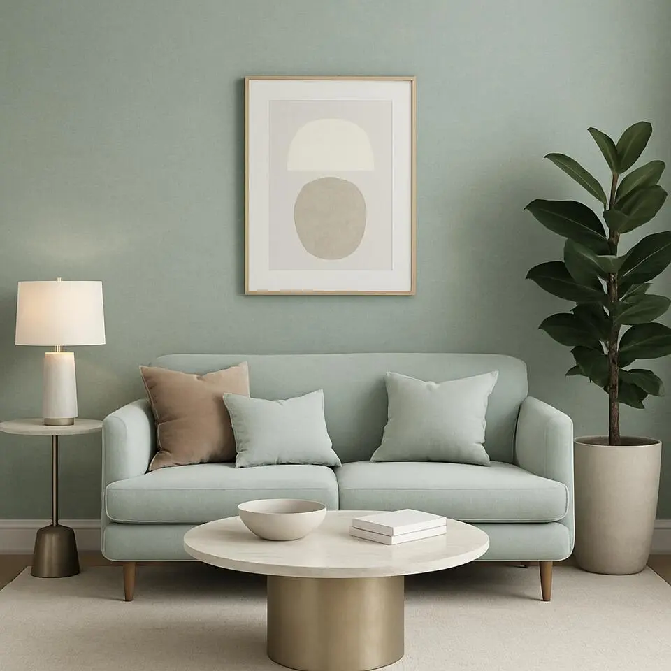 Dutch Wallcoverings Vliesbehang Linen & Textures uni - lightgreen - 10m x 53cm