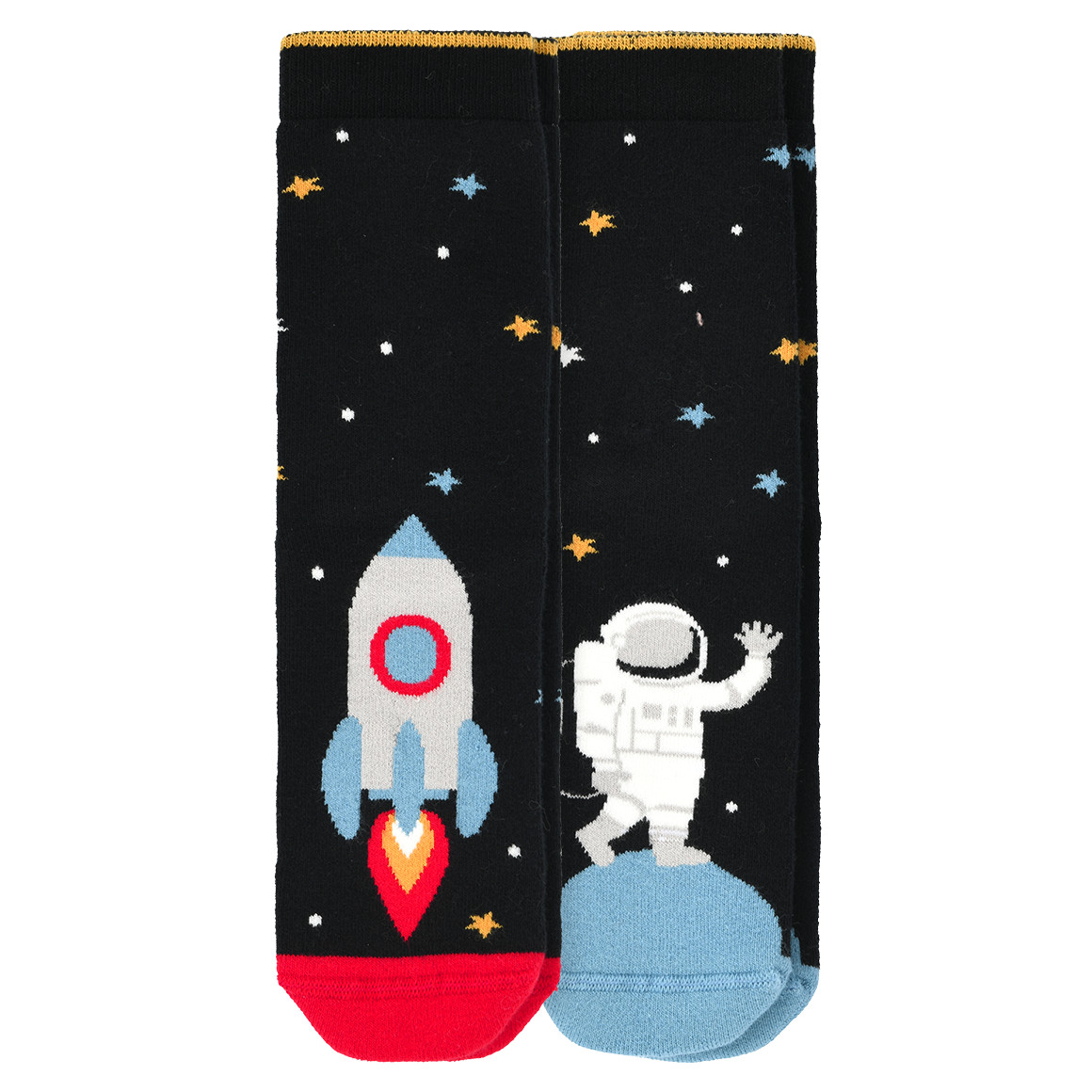 Topolino 2 Paar Jungen Frottee-Socken im Set schwarz / hellblau / rot