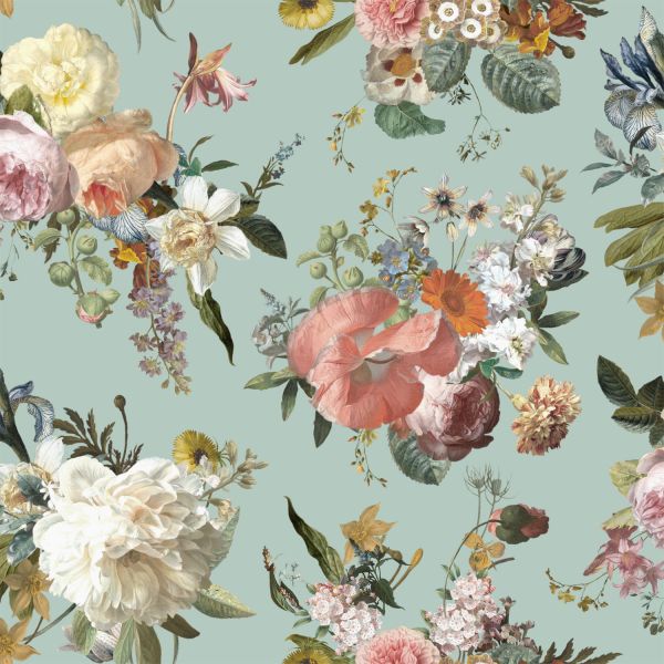 Estahome Vintage Bloemen Behang VI - 0,53 x 10,05 m - Beige