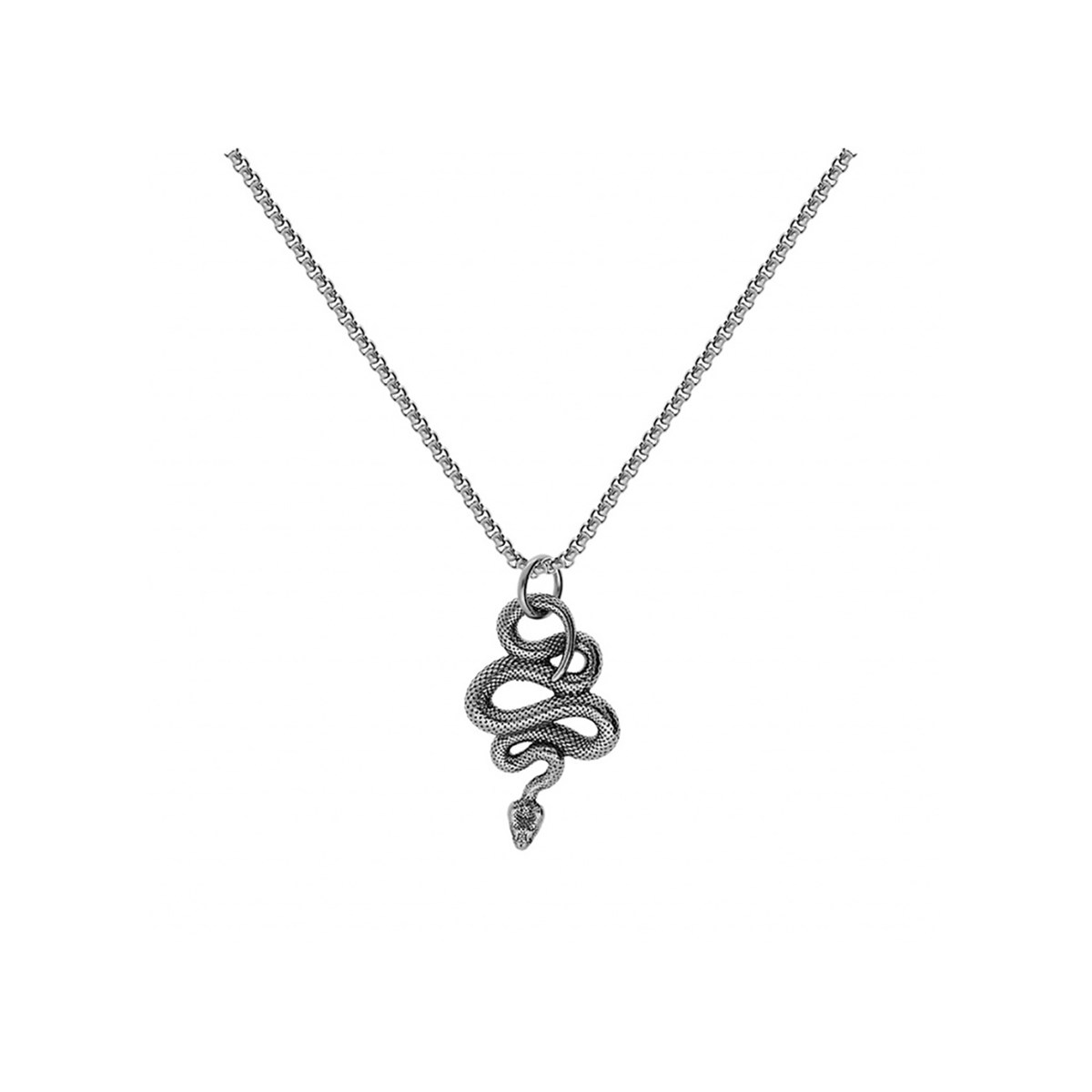 Collier Serpent enroulé - Acier