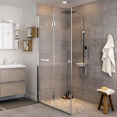 Paroi de douche pliante GoodHome Beloya transparente 120 cm