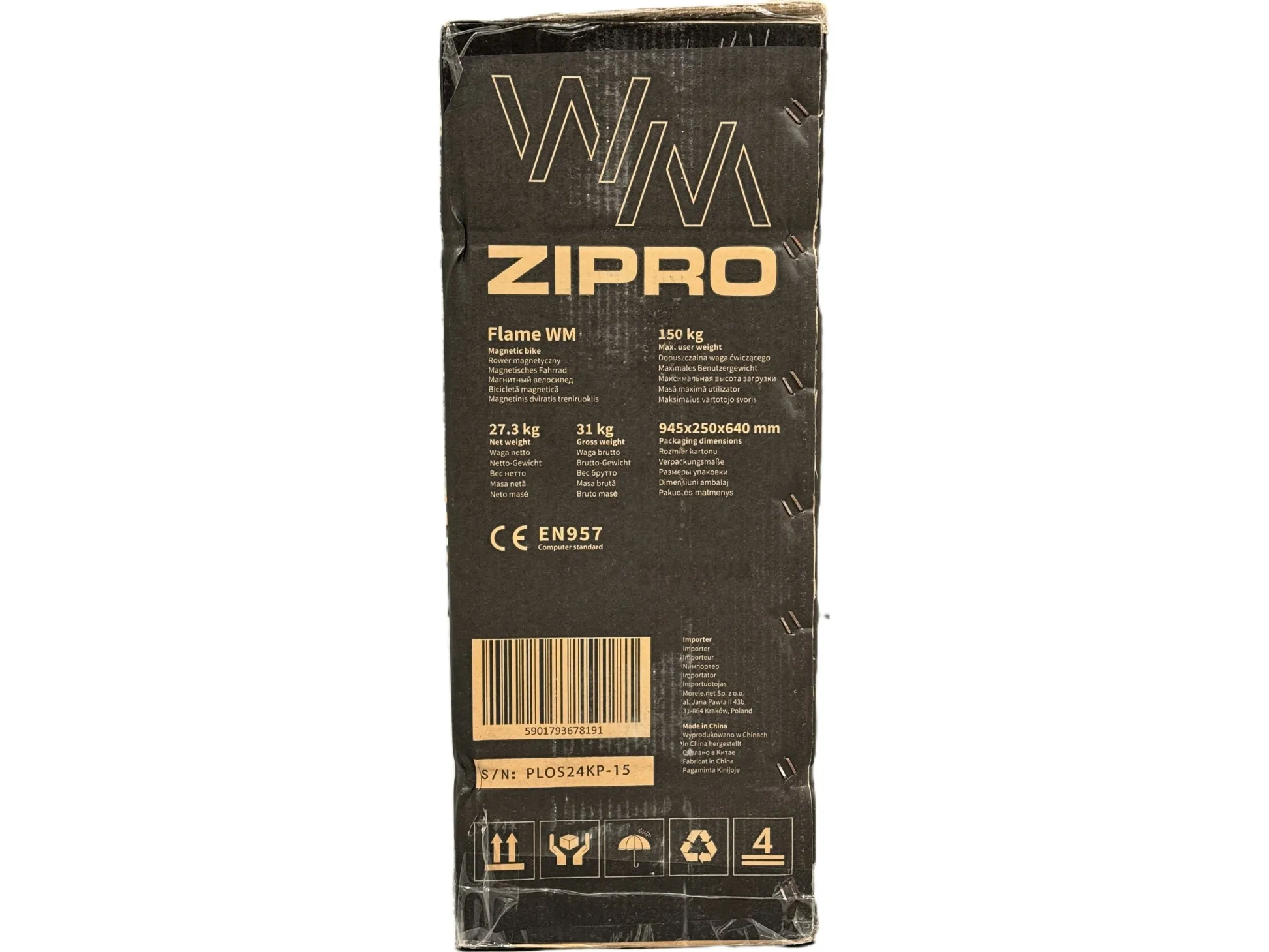 Zipro Flame WM elektromagnetisk stationær cykel