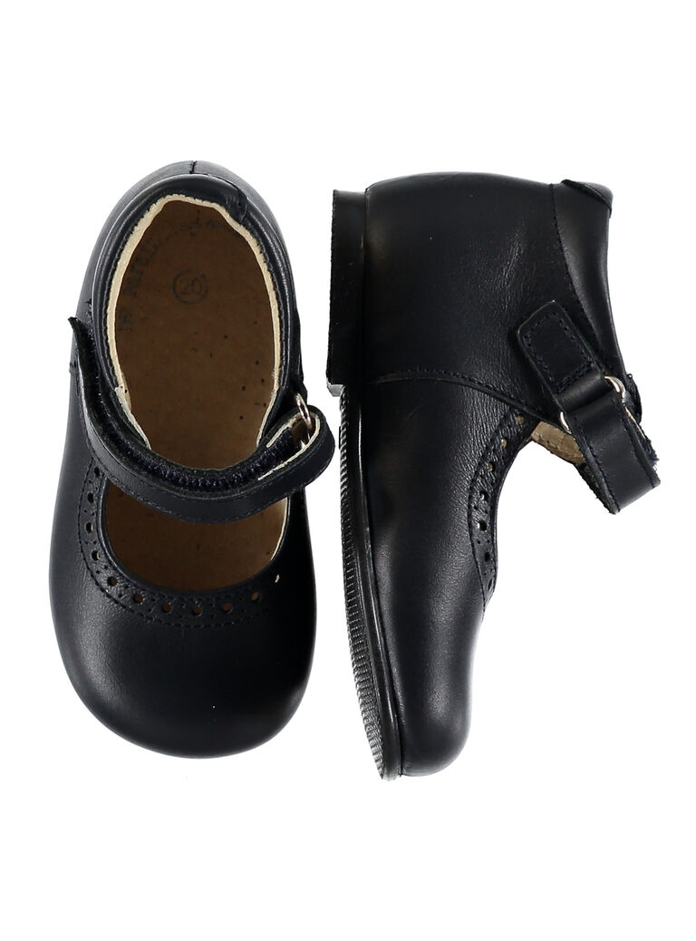 Babies cuir marine bébé fille