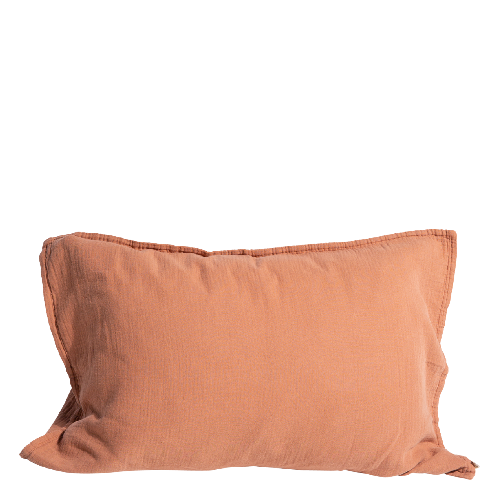 Taie d'oreiller en gaze de coton| Marron