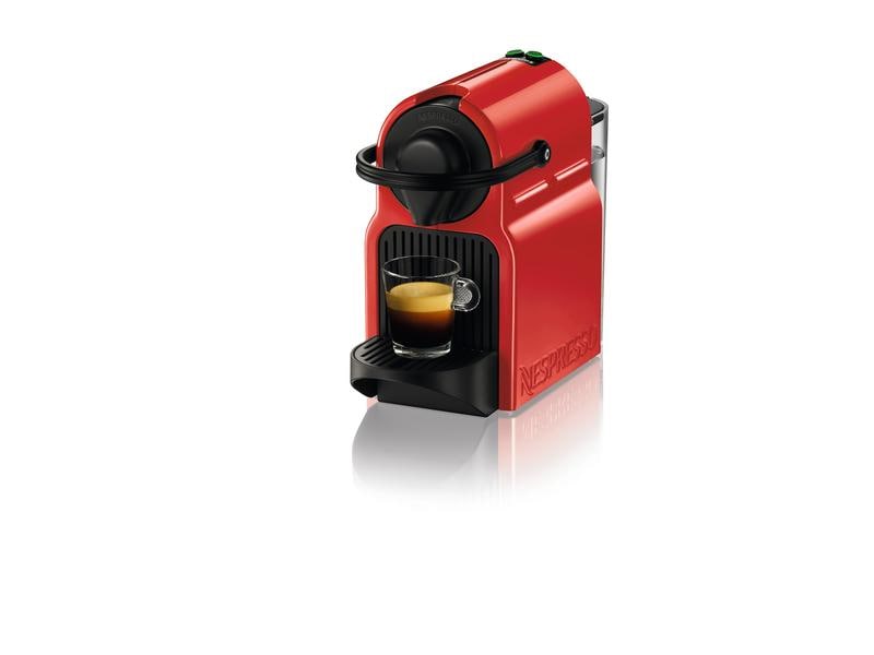 Krups Kaffeemaschine Nespresso Inissia XN1005 Rot Kompakte Kapselmaschine der Original Line mit einfacher Zwei-Tasten-Bedienung