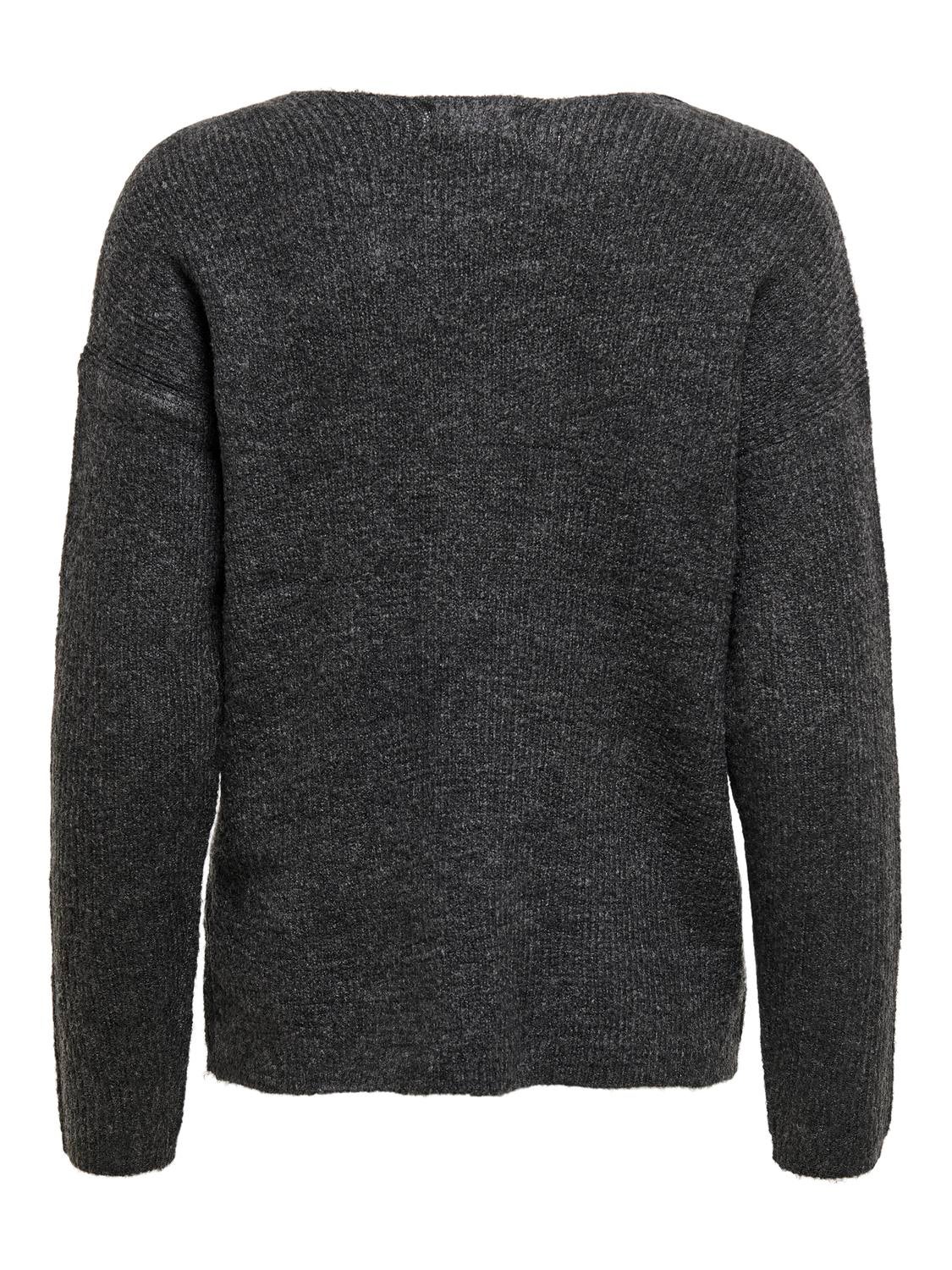 ONLCAMILLA Strickpullover Dark Grey Melange