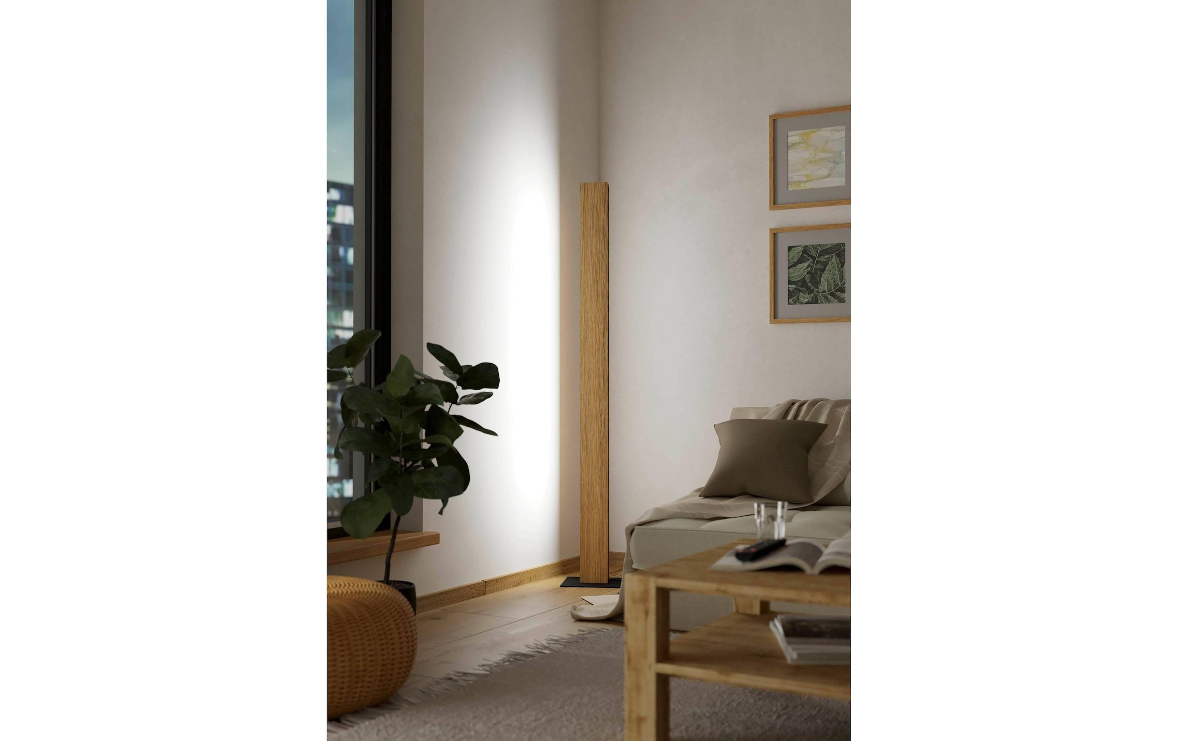 EGLO LED Stehlampe »Connect A« Holzart: Gummibaum (Malaysia)