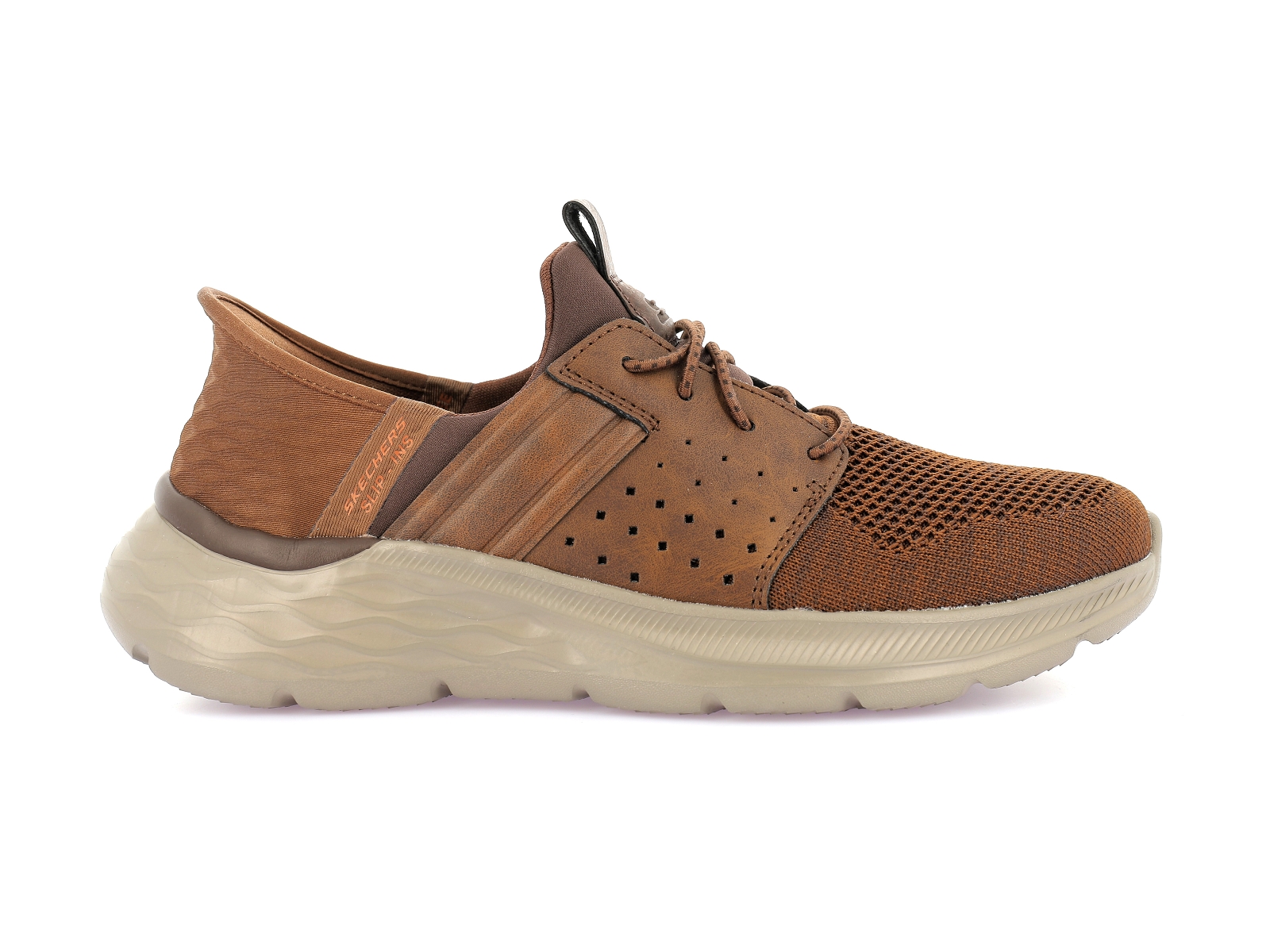 Skechers-GARNER NEWICK Matières combinées Marron Foncé