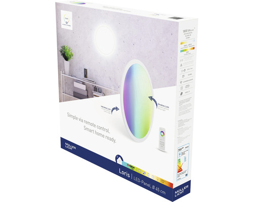 tint LED paneel 30W 1800 lm 1800- 6500 K + RGB Ø 45 cm wit - Compatibel met SMART HOME van hornbach