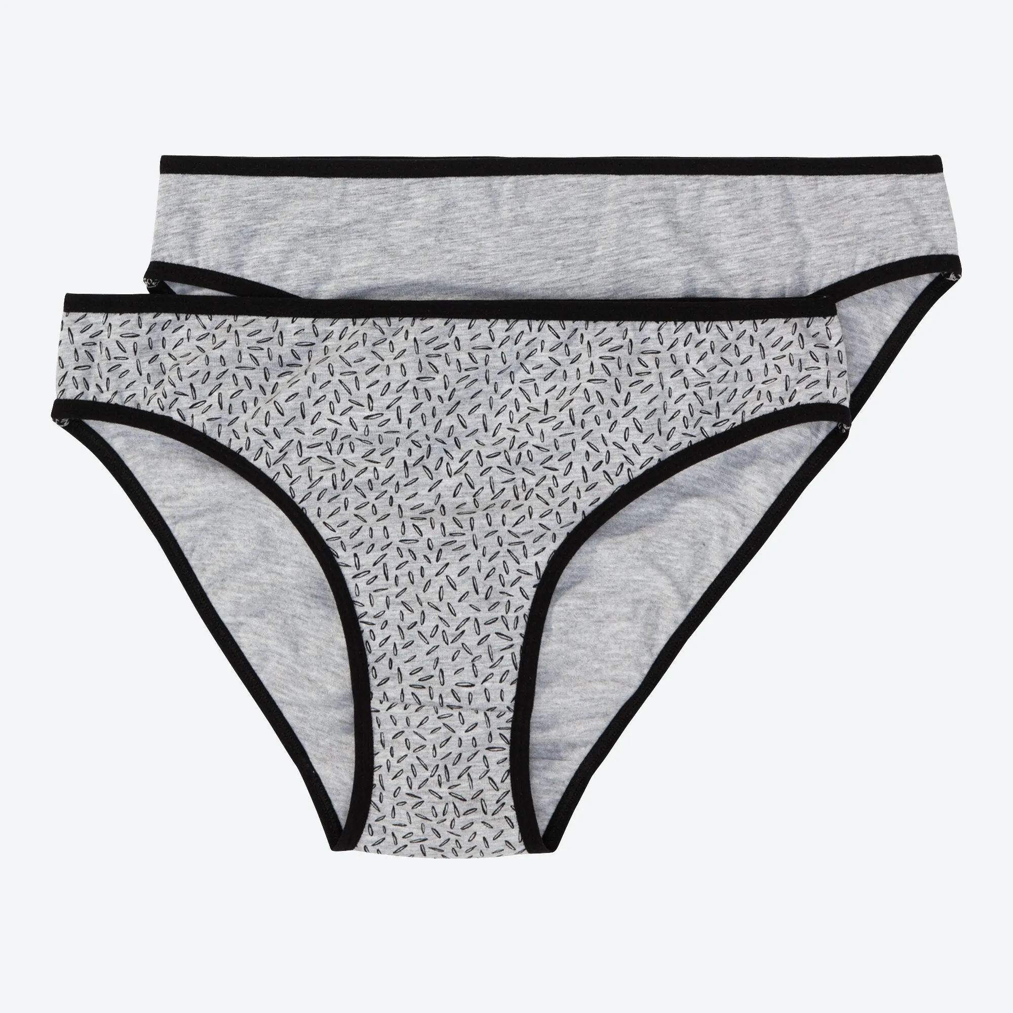 Damen-Minislip mit Kontrast-Einfassband, 2er-Pack