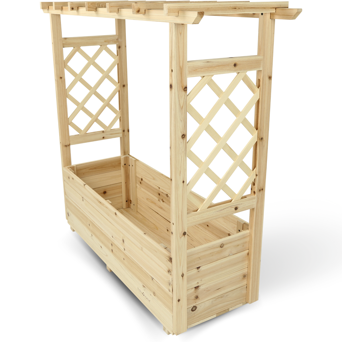 holz4home plantenbak met dennenhouten dak inclusief fleecevoering M