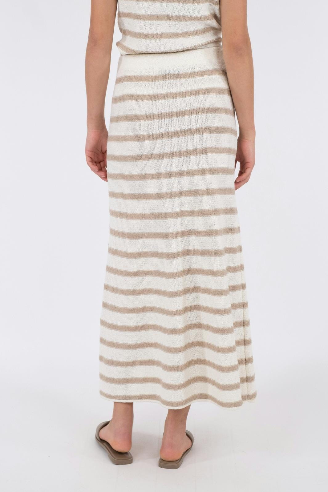Neo Noir Etti Boucle Knit Stripe Skirt