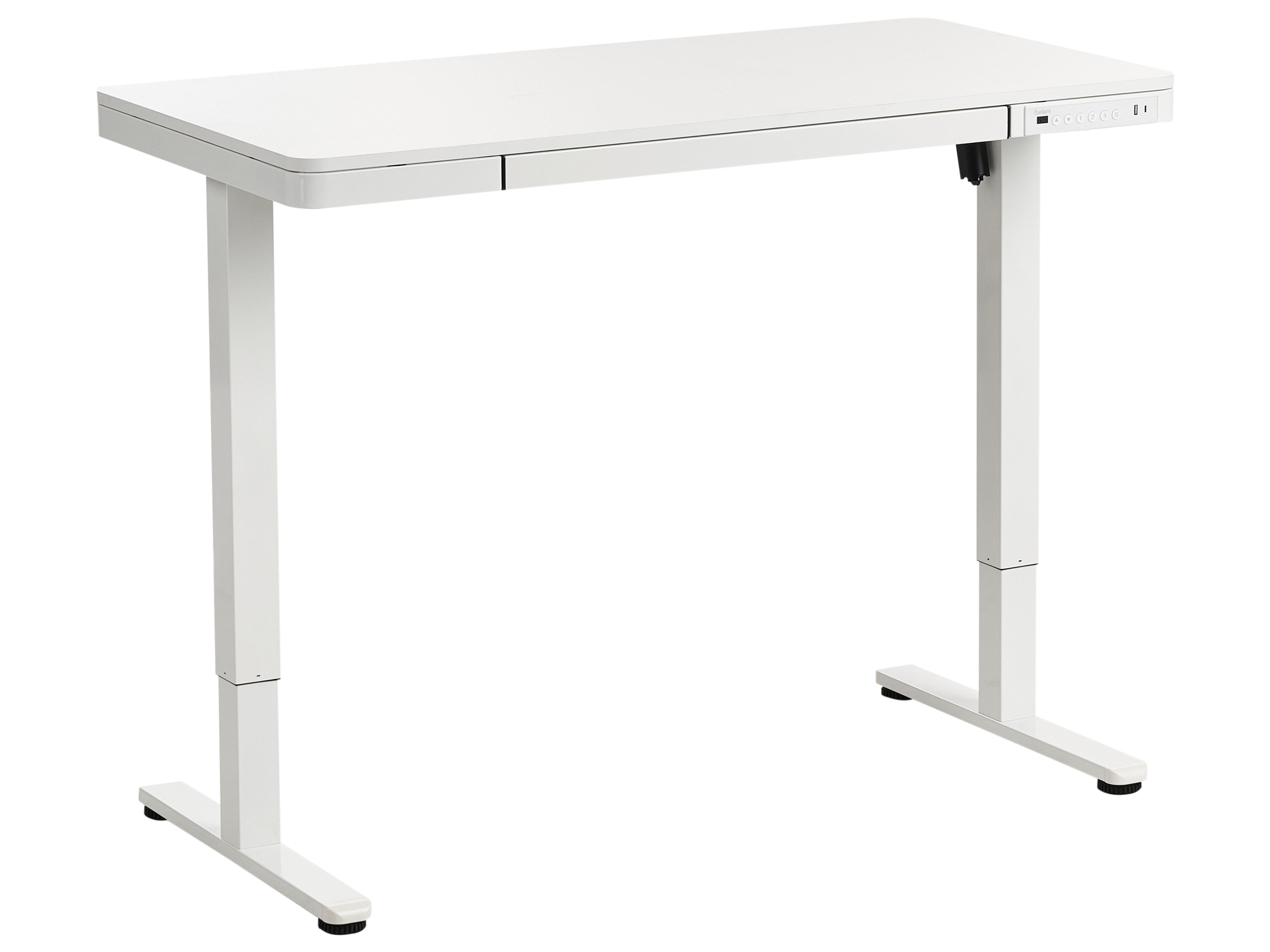 Elektrisch verstelbaar sta-bureau PENLY Wit 120 cm 60 cm met USB-poort