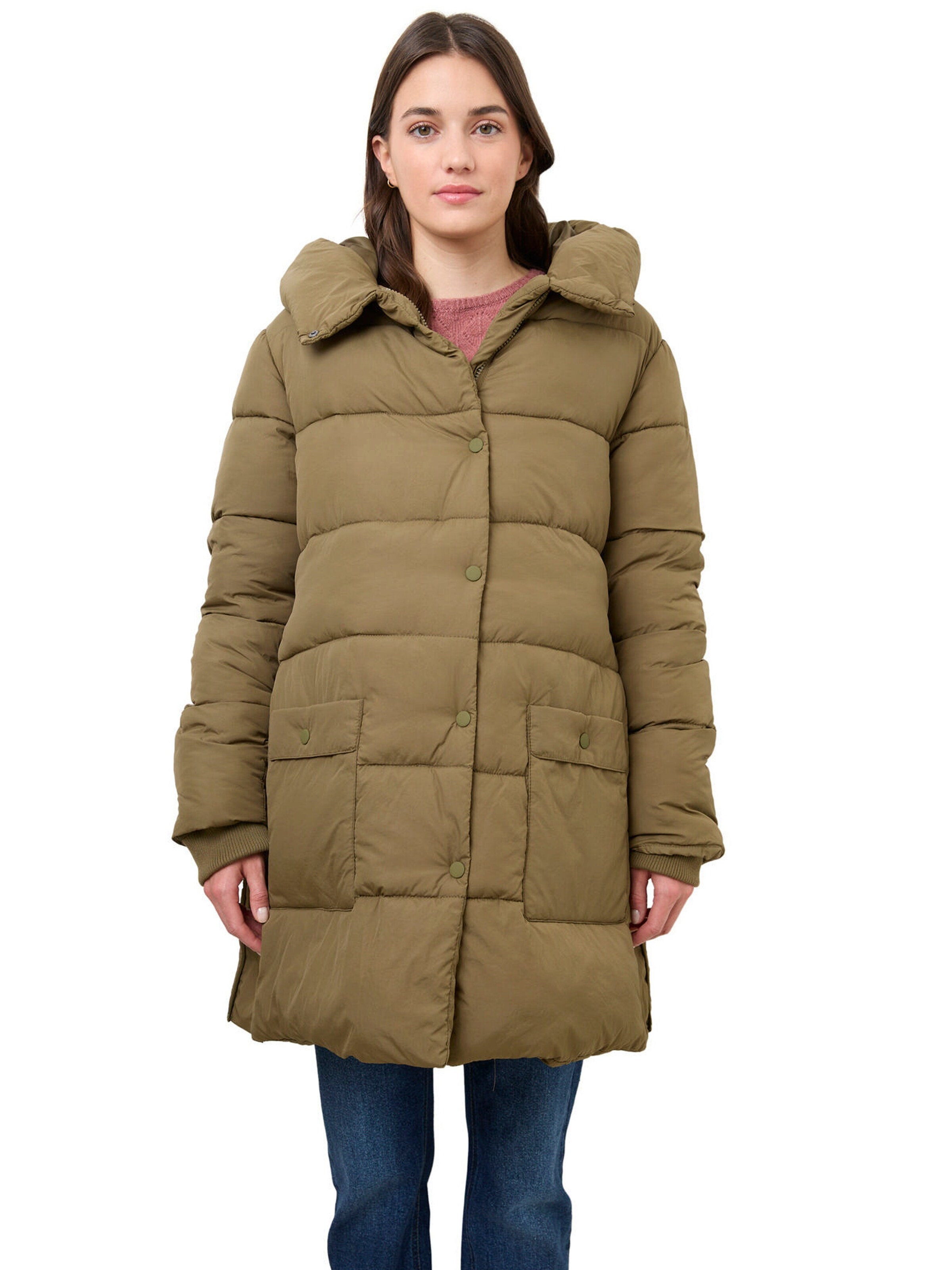 Vertbaudet Steppjacke für Schwangerschaft & Stillzeit, Tragejacke, Recycling-Polyester olivgrün