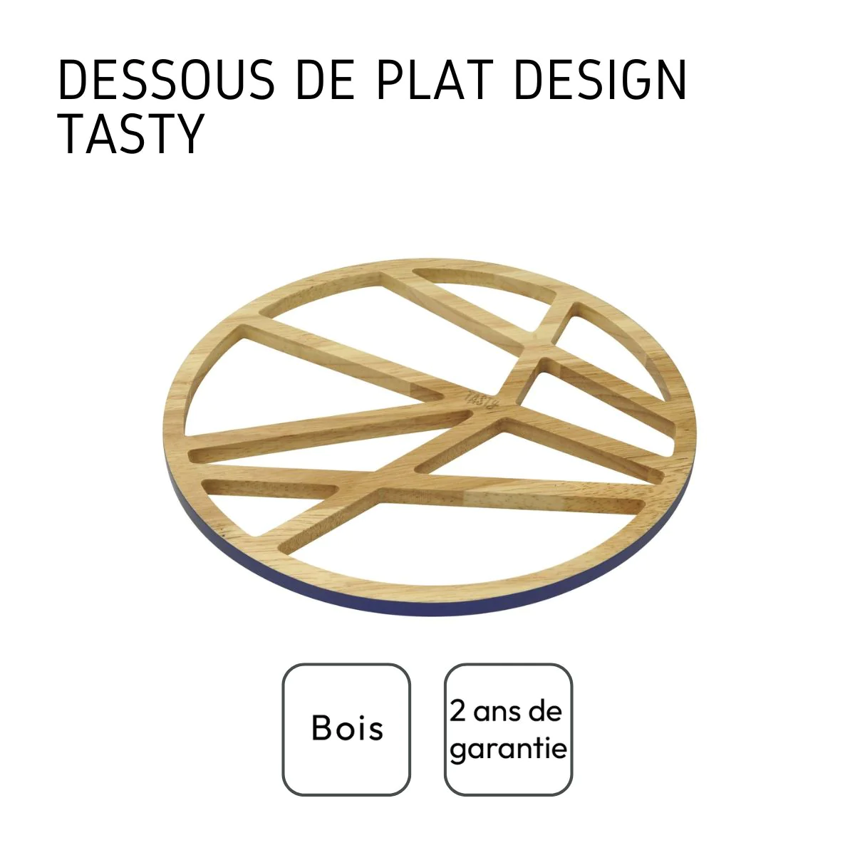 Dessous de plat rond en bois Green Tasty