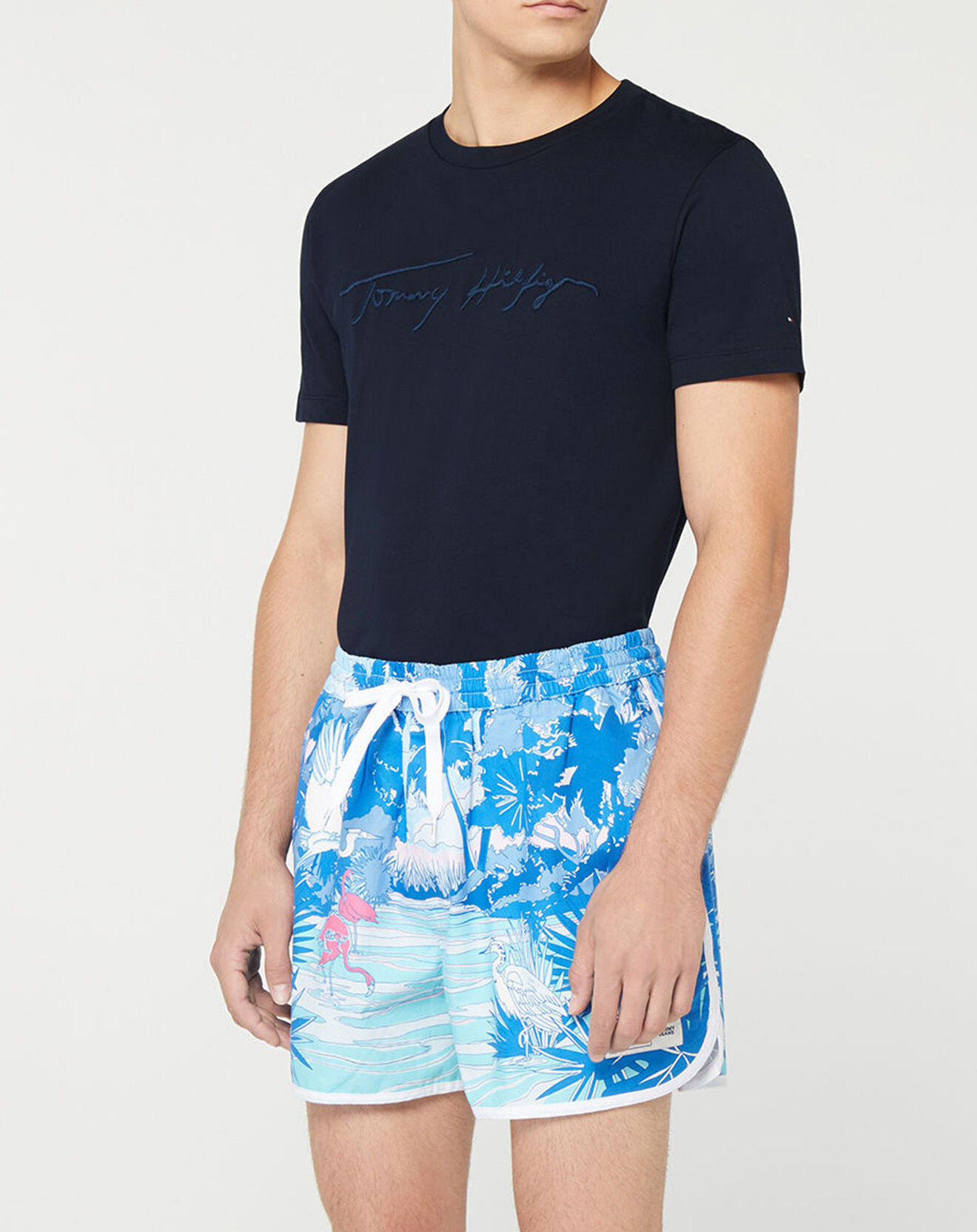 Tommy Hilfiger T-Shirt 100% Coton Bio Signature Graphic bleu marine
