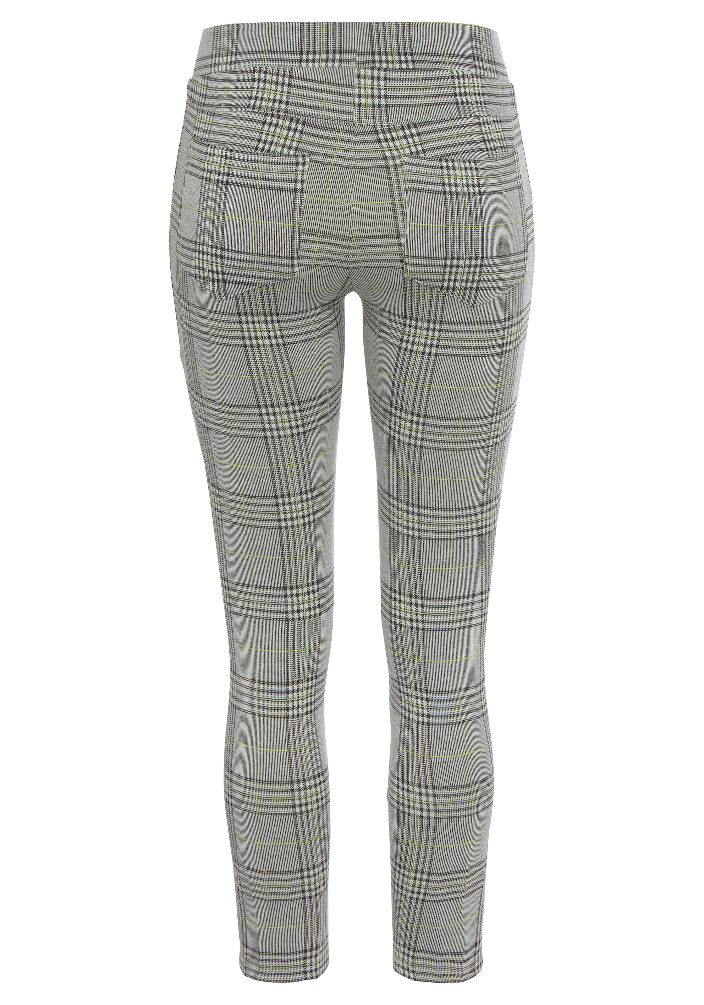 LASCANA Leggings  mit Ajour Karomuster