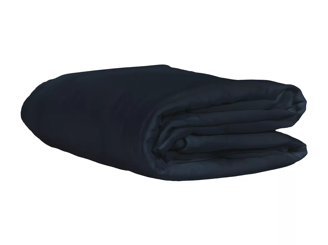 Housse de couette gaze de coton double 200 x 200 cm bleu nuit - PEPA 2