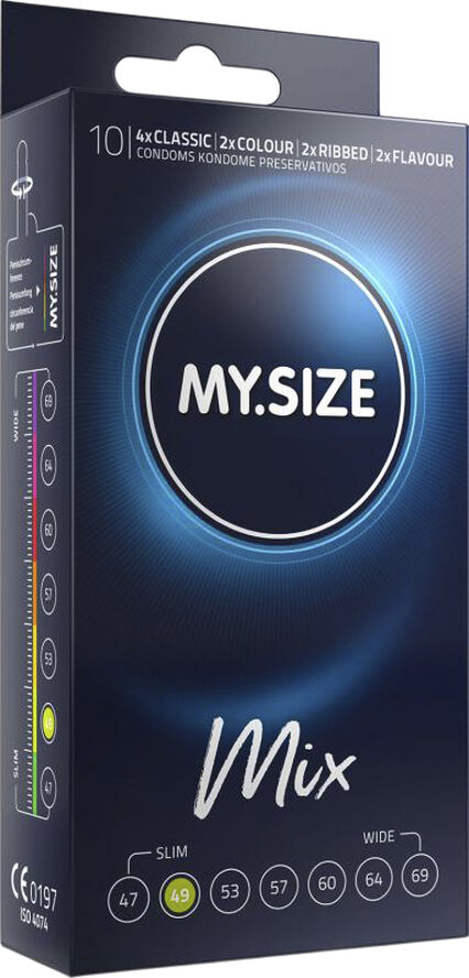 MY-SIZE MY. SIZE Mix 49 mm Condoms - 10pcs Clear