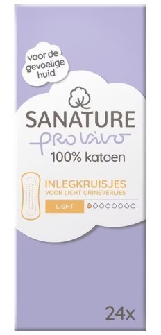 Sanature 100% Katoenen Incontinentie inlegkruisjes 24 Stuks