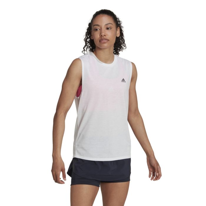 adidas Dame Singletter RI 3B Muscle Tank Hvid