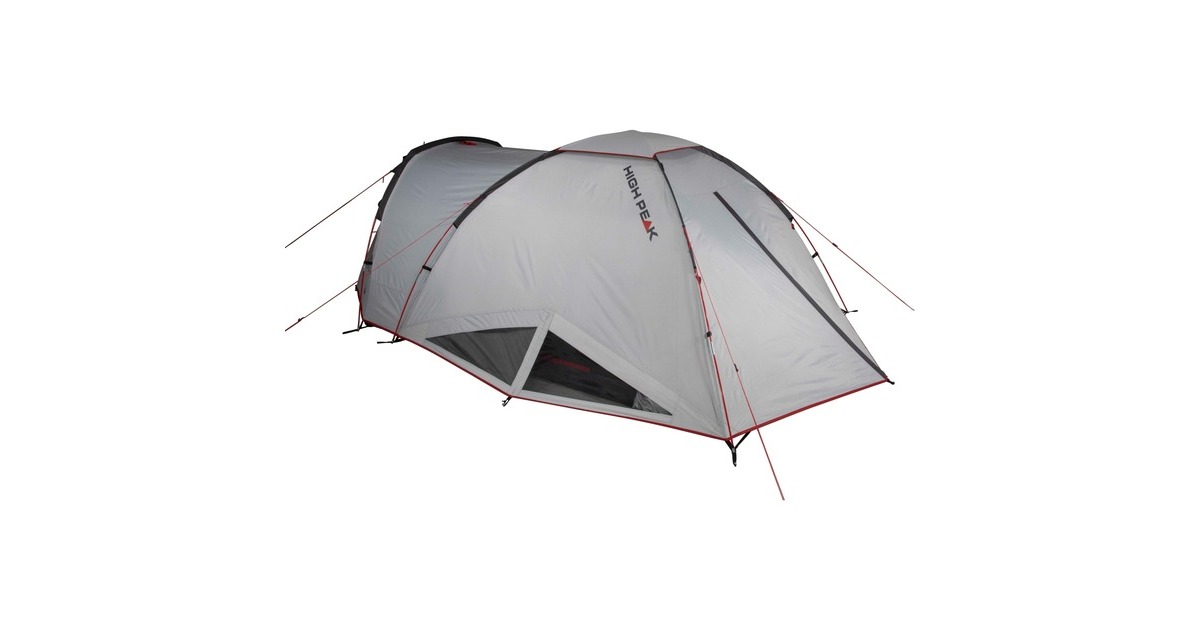 High PeakAlfena 3.0 tent  (Lichtgrijs/rood)