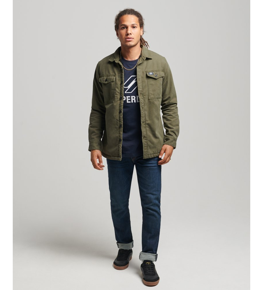 Sobretudo Superdry Miller Verde com Forro Sherpa
