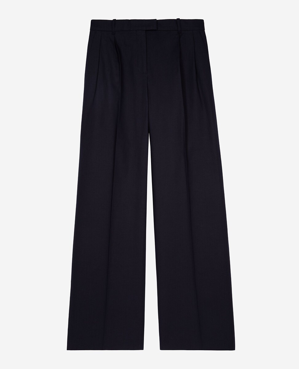 THE KOOPLES<br>Calças largas com pernas retas em linho de algodão