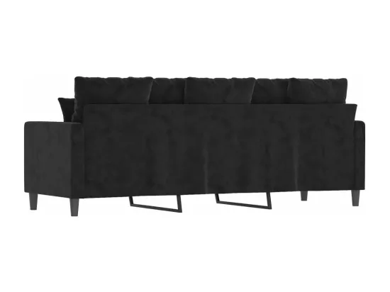 Canapé à 3 places Noir 180 cm Velours