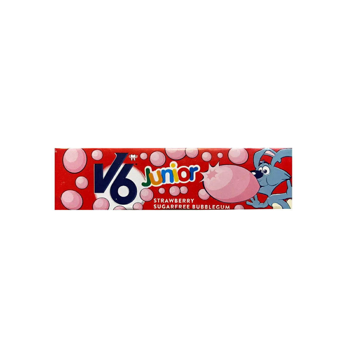 V6 Junior Bubblegum Strawberry - 5 stk